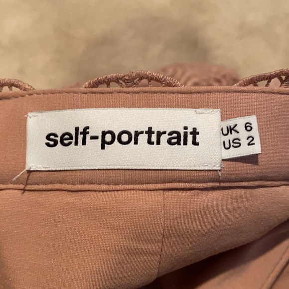 Self Portrait Lace Pink Mini Scallop Skirt - Picture 3 of 3